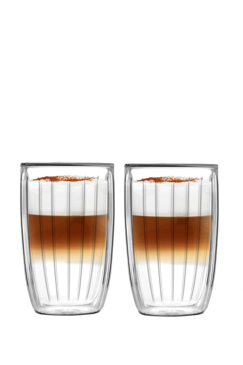 Tulip Double Wall High Glasses, 350 ml, Set of 2 - Maison7