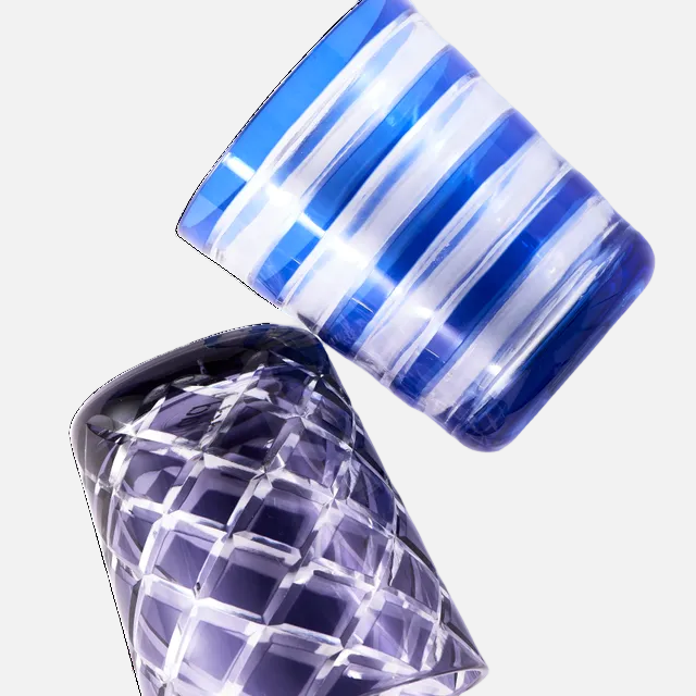 Cobalt Mix Glass Tumblers – (Set of 6)
