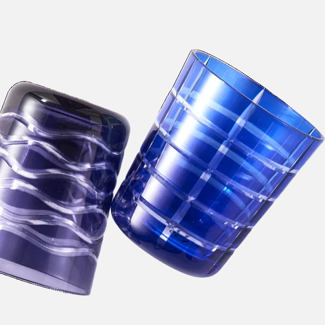 Cobalt Mix Glass Tumblers – (Set of 6)
