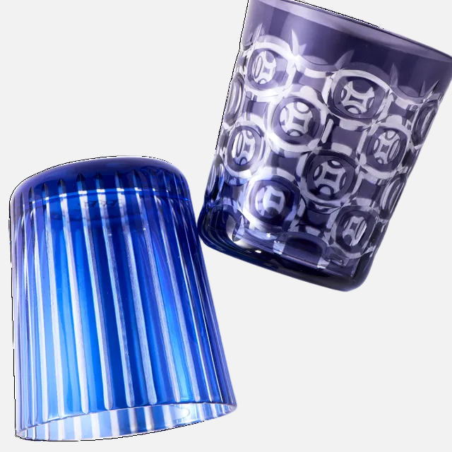 Cobalt Mix Glass Tumblers – (Set of 6)