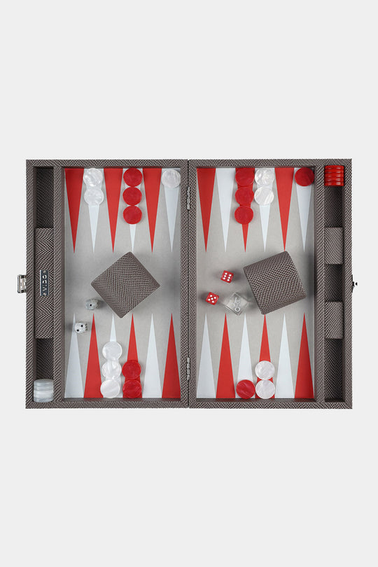 Taupe Grey Snake Medium Backgammon