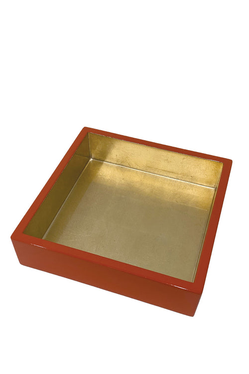 Caspari Napkinholder-L Coral w/gold for Celebrate__x0026__Gift