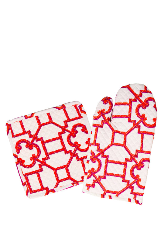 Caspari Mitt/pot holder-Fuch/ora Gar