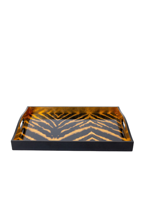 Go Wild Lacquer Large Rectangle Tray