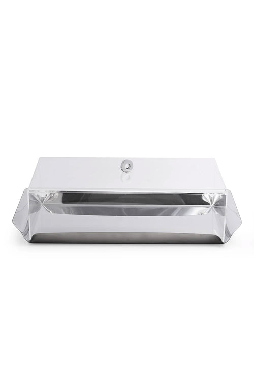 Medium Tall Tray and Cover, Silver