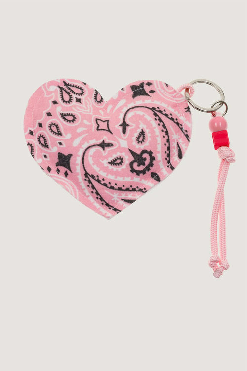 Call It Porte-Clés - Coeur Pale Pink/ Bordeaux Key Ring