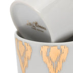 Uzbek Coffee Cups – Set of 4 Porcelain with Saucers