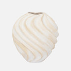 Ribbed Handmade Ceramic Vase – Sand