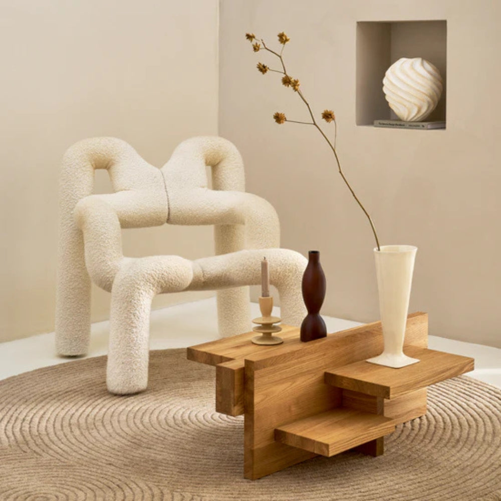 Ribbed Handmade Ceramic Vase – Sand