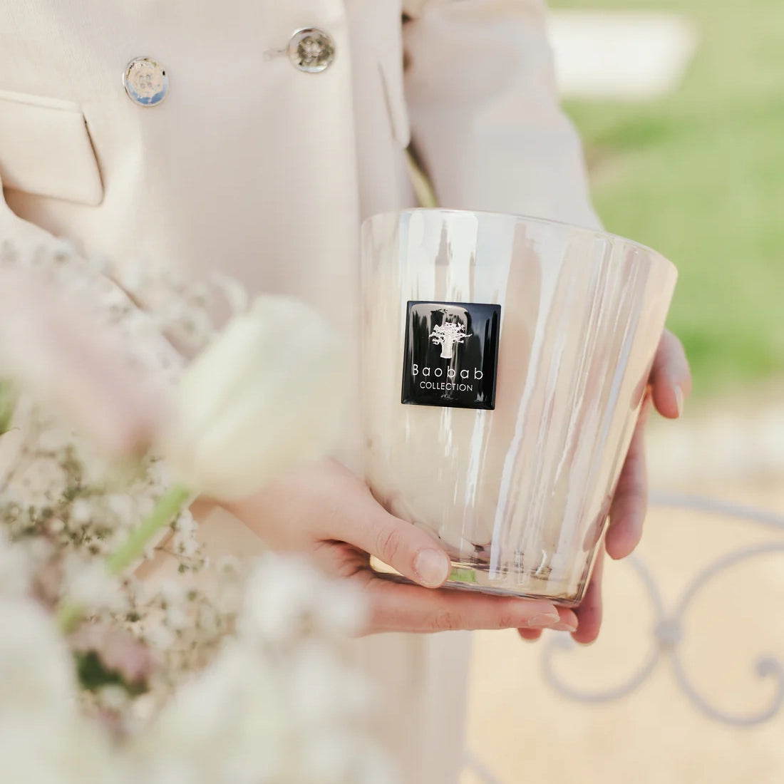 Baobab White Pearls Scented Candle – Max 16