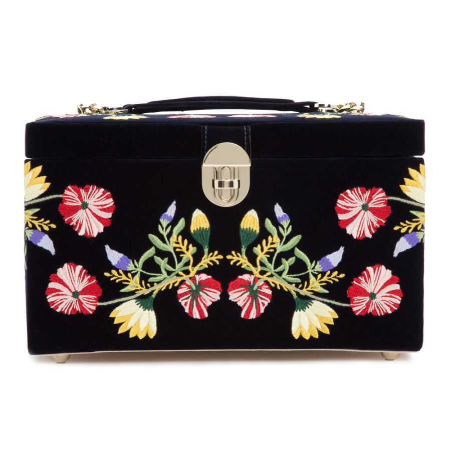 Zoe Medium Jewellery Box in Indigo