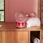 Water Globe Nutcracker – White & Pink Christmas Decoration