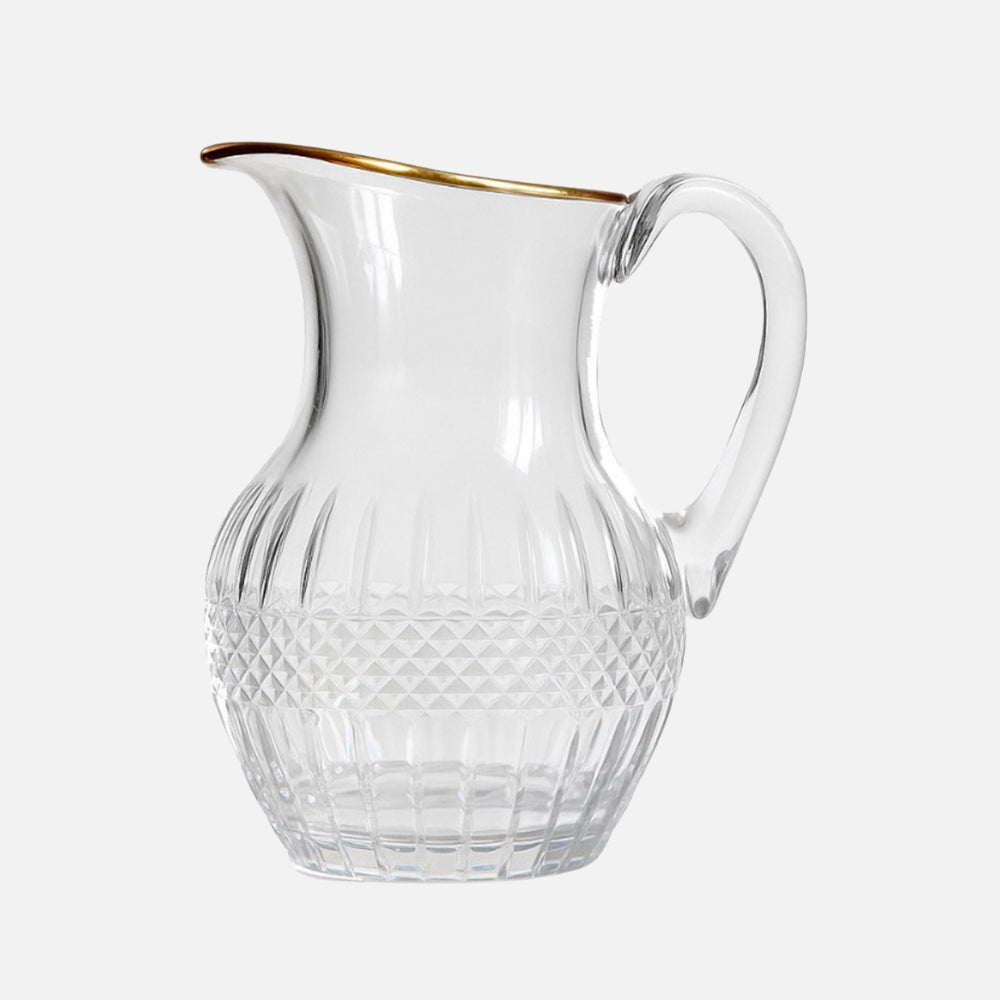 Crystal Jug with Gold Rim