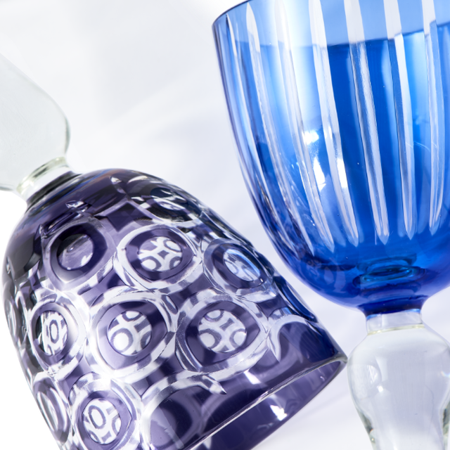 Pols Cobalt Mix Wine Glasses – (Set of 6)