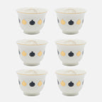Pomegranates White, Gold &amp; Silver Chaffe Cups – Set of 6.