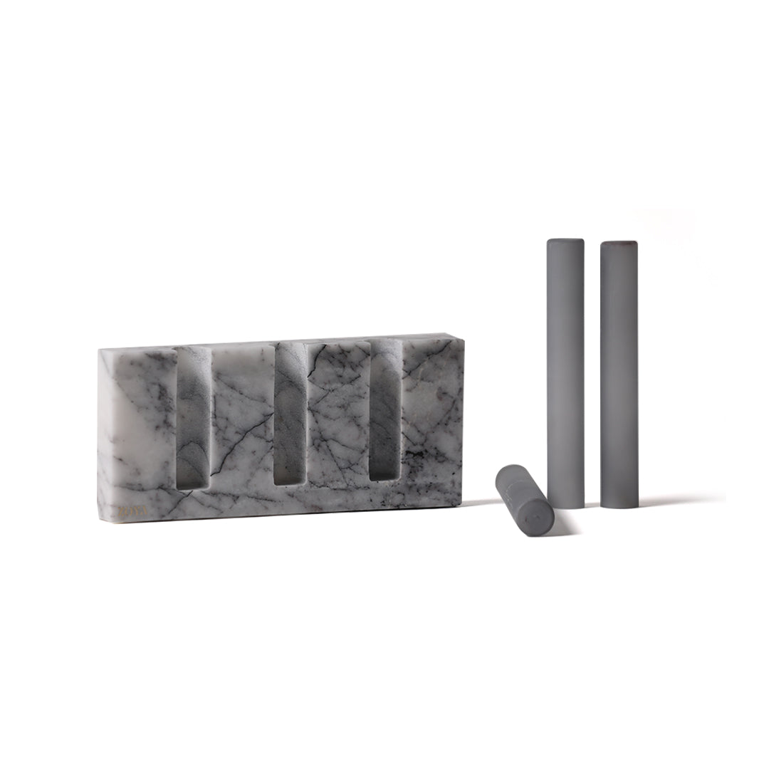Lilac Marbel Base with Glass Tubes