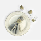 White Quartz Napkin Rings, Set of 4