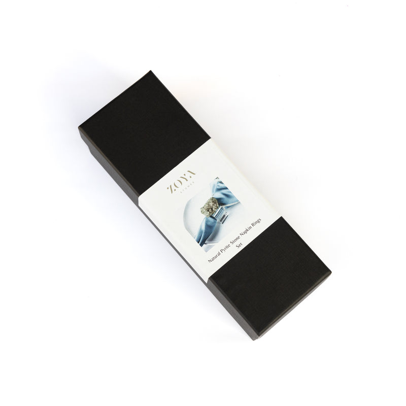 Pyrite Napkin Rings, Set of 4