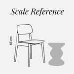 Pols Zig Zag Metal Stool – Silver Side Table