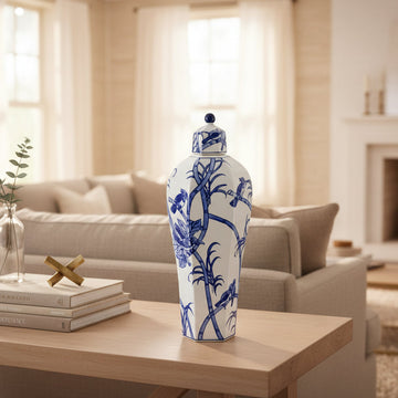 Chinoiserie Bamboo Jar, 53cm