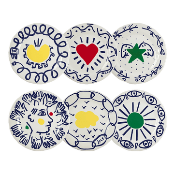 مجموعة جيين من 6 أطباق حلوى أرخبيل أرخيبيل سينتيمنتال للاحتفال__x0026__هدية