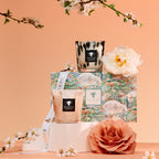 Baobab Collection Black and White Pearls candle duo gift set, two 190g candles, styled in a room setting