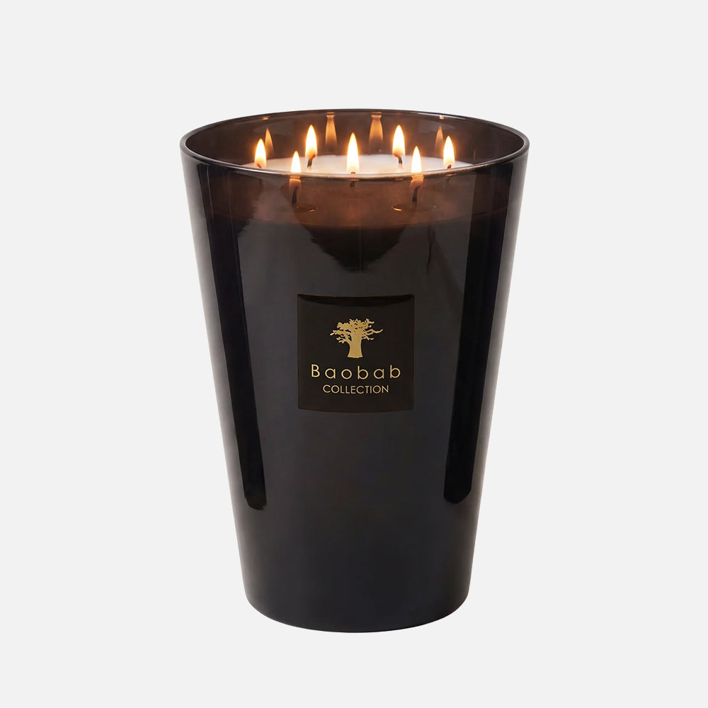 Baobab Collection Encre De Chine 7-wick scented candle in mouth-blown glass, 6.5kg, front view