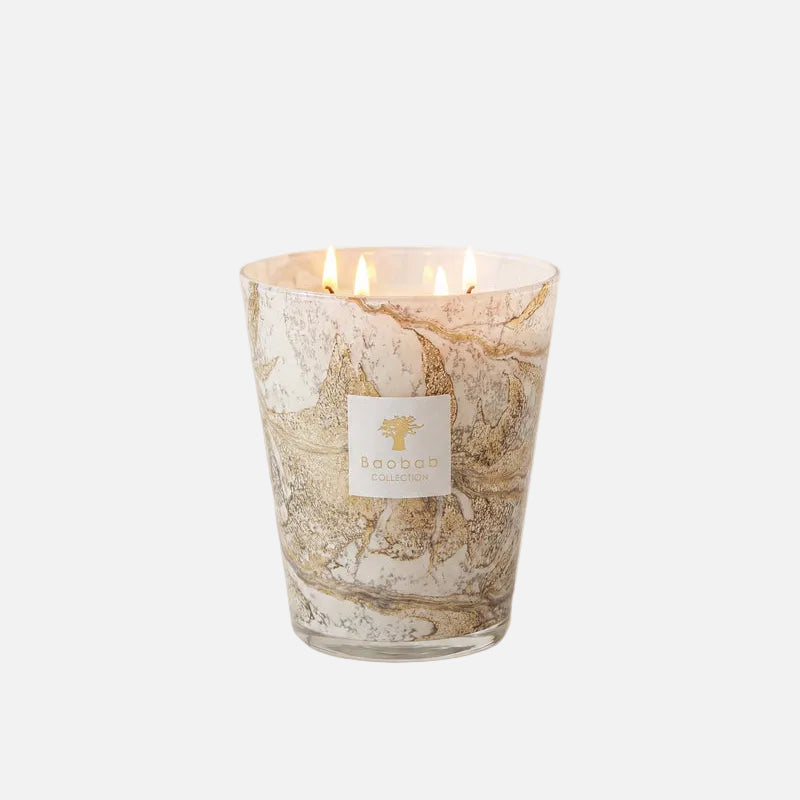 Baobab Collection Leaves Naïs 5-wick scented candle in mouth-blown glass, 3kg, front view (2)