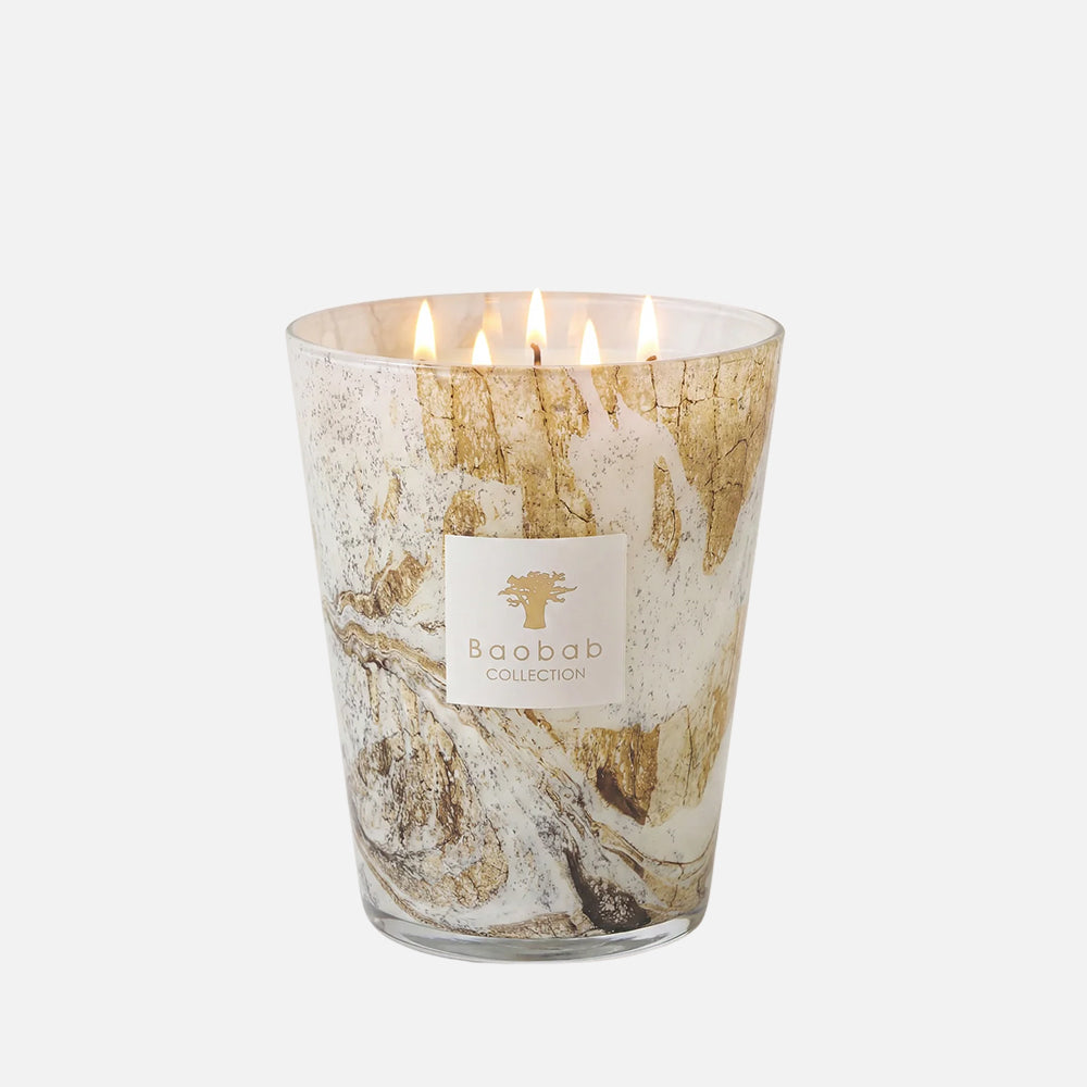 Baobab Collection Leaves Naïs 5-wick scented candle in mouth-blown glass, 3kg, front view