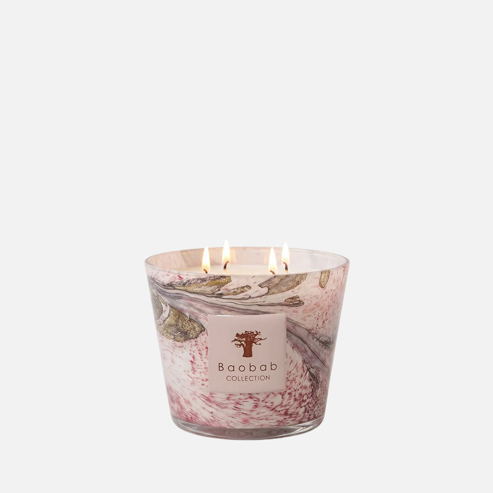 Baobab Collection Manon 4-wick scented candle in mouth-blown glass, 500g, front view