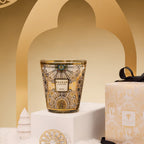 Baobab Collection Rosace 7-wick scented candle in mouth-blown glass, 6.5kg, styled in a room setting (3)