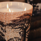 Baobab Collection Sacred Trees Mankono 7-wick scented candle in mouth-blown glass, 6.5kg, styled in a room setting (3)