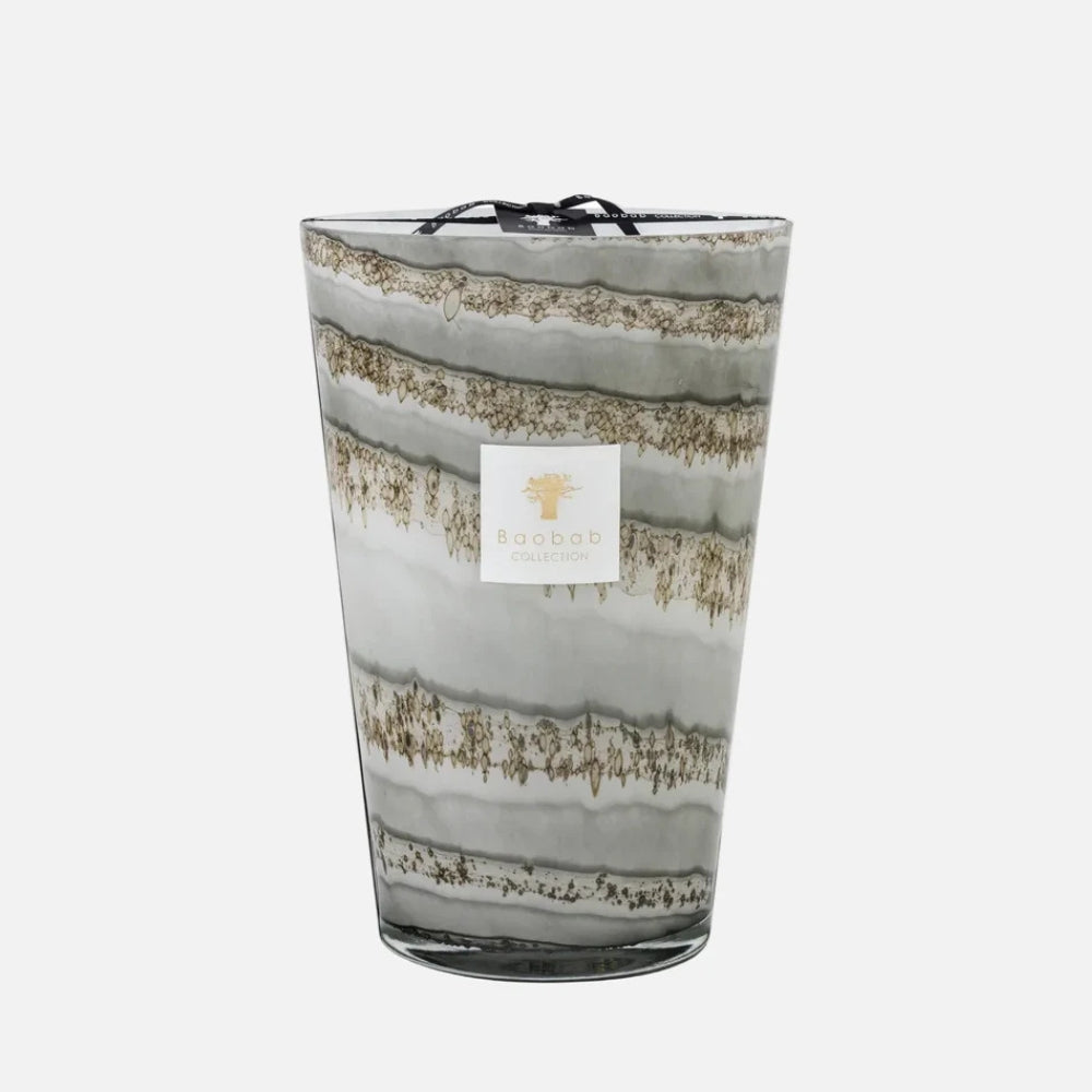 Baobab Collection Sand Atacama 7-wick scented candle in mouth-blown glass, 6.5kg, front view (2)