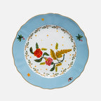 Bitossi Home Fabula decorated porcelain dinner plate, 26.5cm, viewed from above