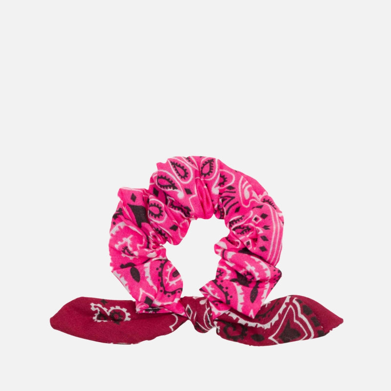 Chouchou Hair Scrunchie, Fuchsia-Bordeaux