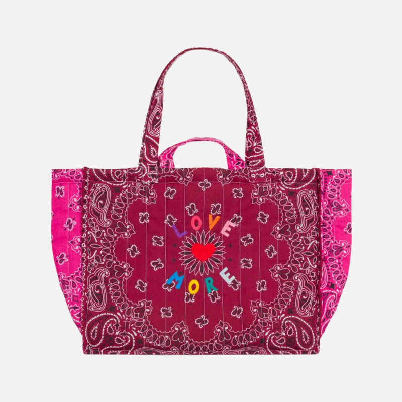 Love More Tote Bag, Bordeaux