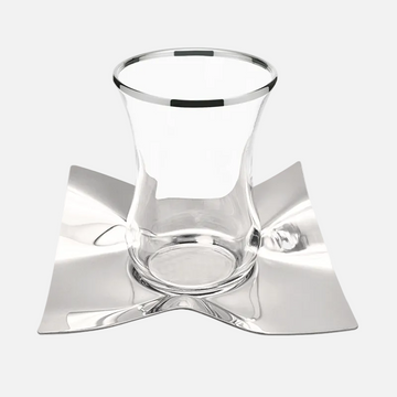 Carissa Istikana Tea Cup, Silver, Set of 6