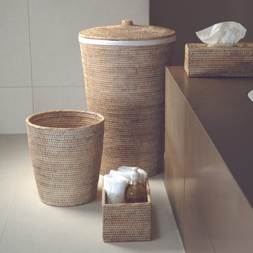 Rattan Basket Round Bin