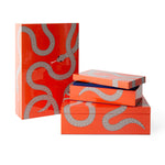 Small Eden Lacquer Box - Serpent Design Storage Decor