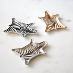 Zebra Stacking Dish - Porcelain with Gold Accents