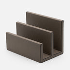 Arthur Leather Letter Holder, Mud