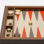 Giobagnara Small Backgammon Case, Mud, back view (4)