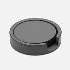 Giobagnara Tao Coaster Holder with 6 Coasters, Rock, front view