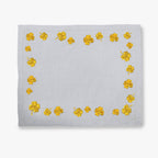 Waww La Table Golden Clover pearl-grey linen placemats by Aurélie Bidermann, set of four, front view