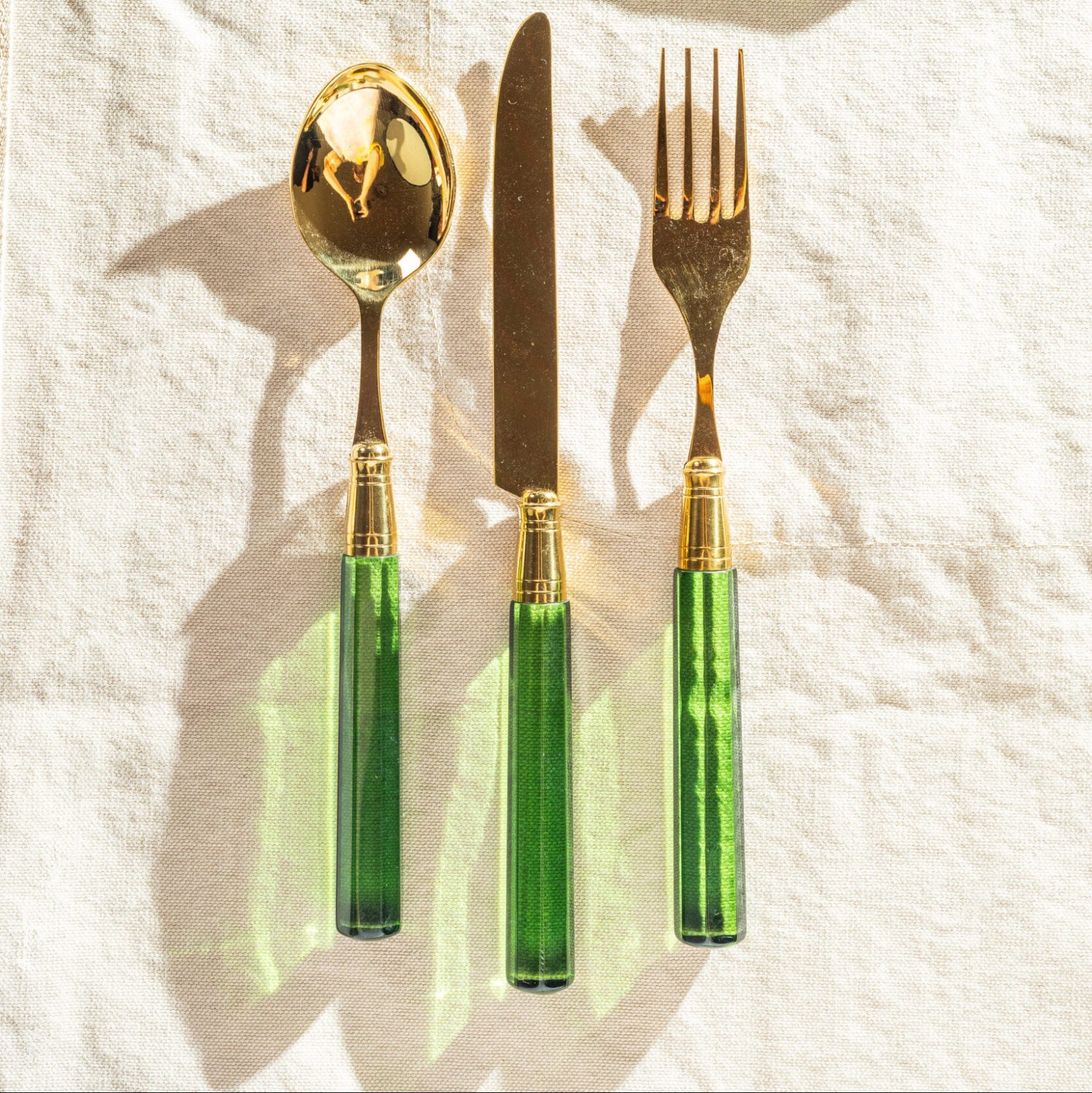 5 Piece Emerald Cutlery Setting
