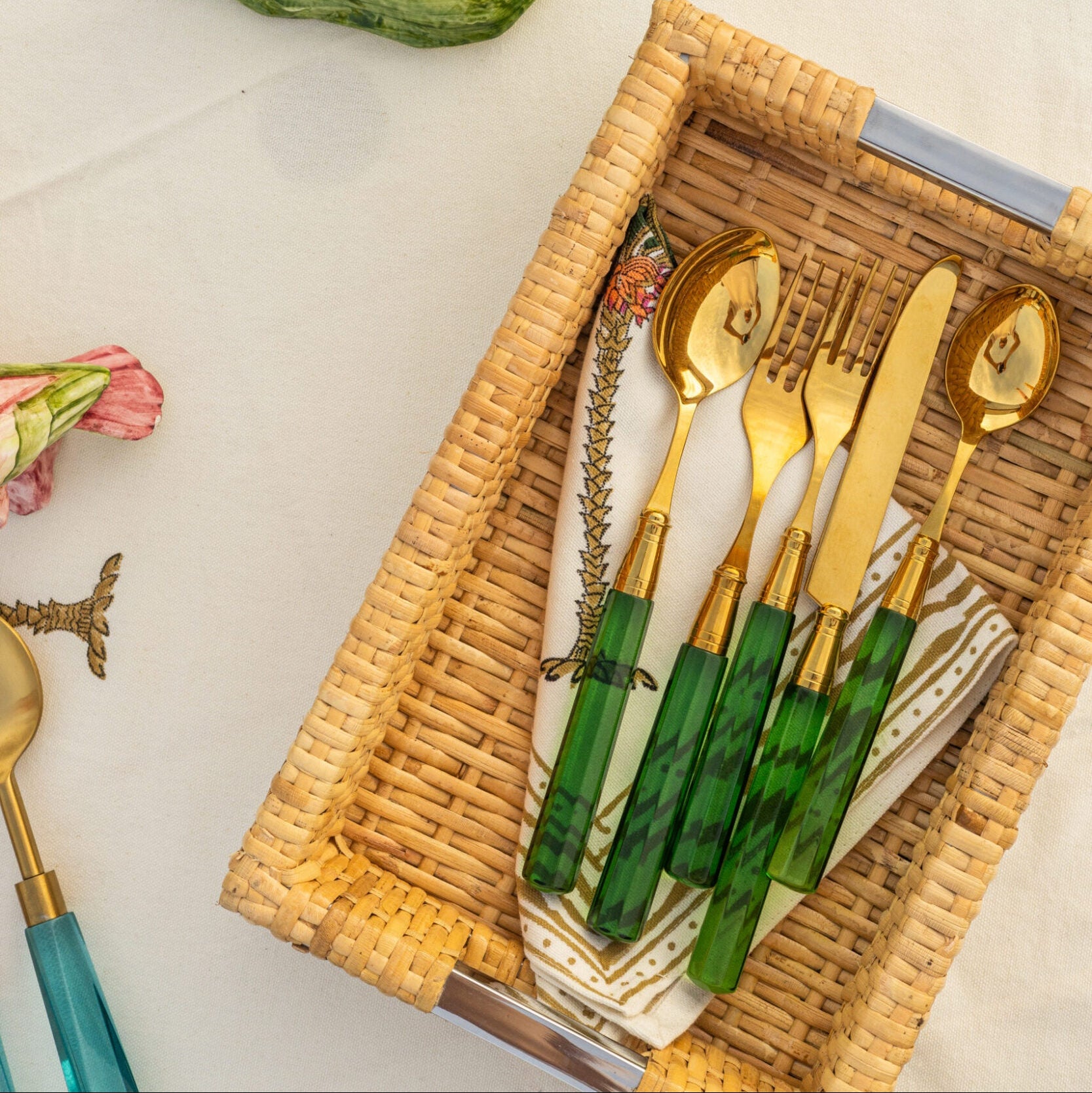 5 Piece Emerald Cutlery Setting