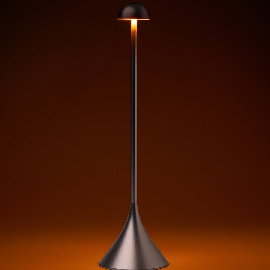 Steli Dome Protable LED Table Lamp, Silver
