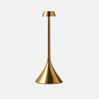 Steli Flat Dome Protable LED Table Lamp, Gold