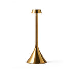 Steli Flat Dome Protable LED Table Lamp, Gold