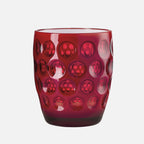 Mario Luca Giusti Lente Tumbler, Red in synthetic crystal, front view